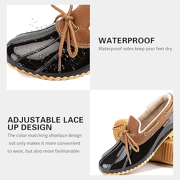 Women - Slip On Waterproof Winter Ankle Rain Boots Short Garden Shoes