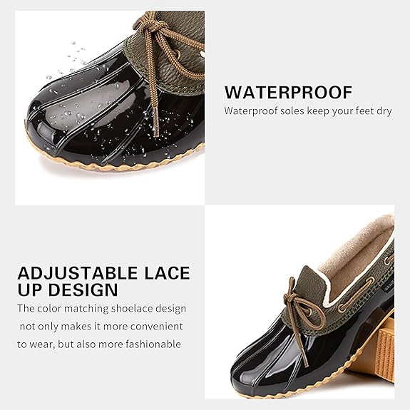 Women - Slip On Waterproof Winter Ankle Rain Boots Short Garden Shoes